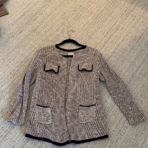 NIC+ZOE Black and White Textured Blazer